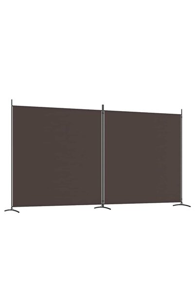 Syfax Paravan de cameră cu 2 panouri, maro, 348x180 cm, textil