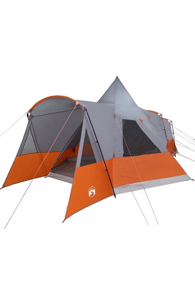 Syfax Cort Teepee pentru 8 Persoane 8 persoană Gri și Portocalie