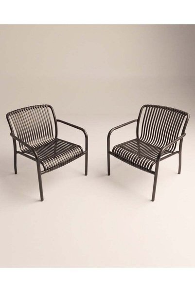 Generic Brand HariNorgen Set of 2 Wide-Seat Resin Armchair, Indoor & Outdoor ...