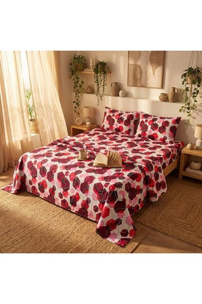 Generic King Size Flat Bedsheet Set, 3 Pieces, 260 x 240 cm (White.)