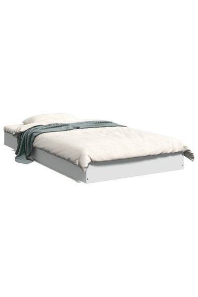 Syfax Cadru de pat, alb, 90x190 cm, lemn prelucrat