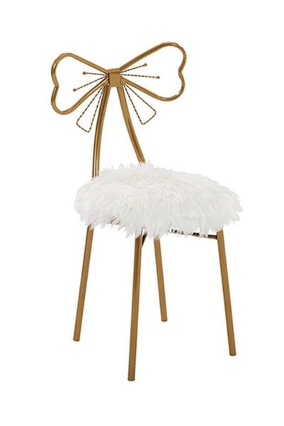 Generic Brand FFD Golden Vanity Chair Makeup Stool Nordic Dressing Table Chai...