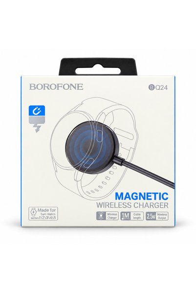 Borofone شاحن ساعة لاسلكي مغناطيسي BQ24، 2.5 واط، كابل بطول 1 متر