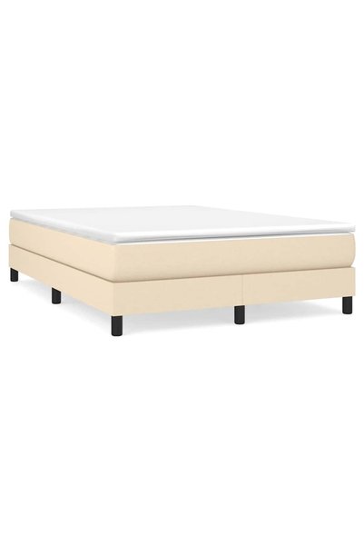 Syfax Somieră tip box spring cu saltea, crem, 140x200 cm, textil