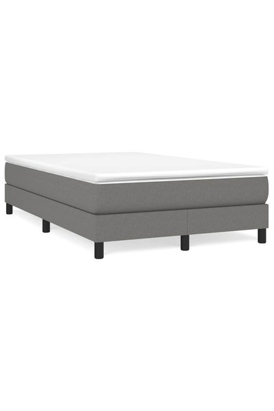 Syfax Pat box spring cu saltea, gri închis, 120x200 cm, textil