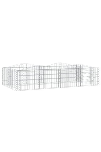 Syfax Strat înălțat cu gabion arcuit, 200x100x50 cm, fier galvanizat