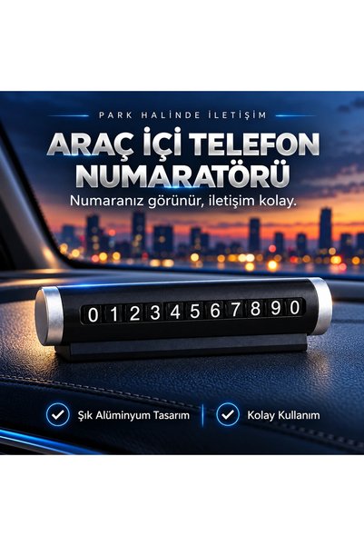 NEWMİX جهاز عرض رقم السيارة ذو المظهر المعدني الأسود