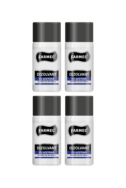 Farmec 4x ΣΥΣΚΕΥΑΣΙΑ ακετόνης για αφαίρεση βερνικιού νυχιών, 50 ml