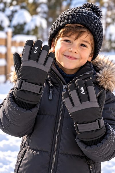minik'o kids قفازات تزلج على الجليد للرجال، موديل K421-25، مقاس 4-7.