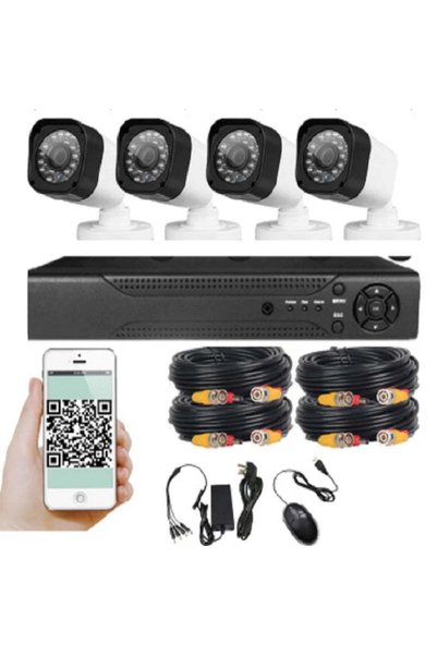 Generic AHD система за видеонаблюдение с 4-канален DVR, инфрачервено и прегле...