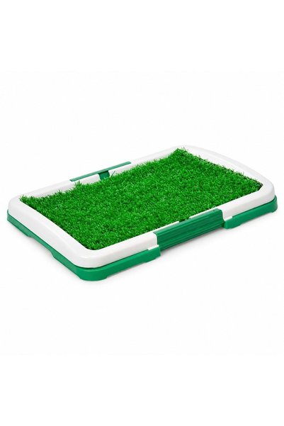 Generic Artificial Grass Dog Litter Box with Grid and Tray, 34 x 47 x 6 cm