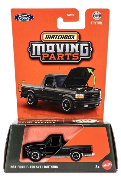 HOT WHEELS سيارة فورد إف-150 إس في تي لايتنينغ موديل 1994، نموذج معدني بقطع م...