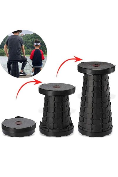 OEM Scaun Rotund Portabil Telescopic, până la 100 kg – Camping, Pescuit, Grăt...