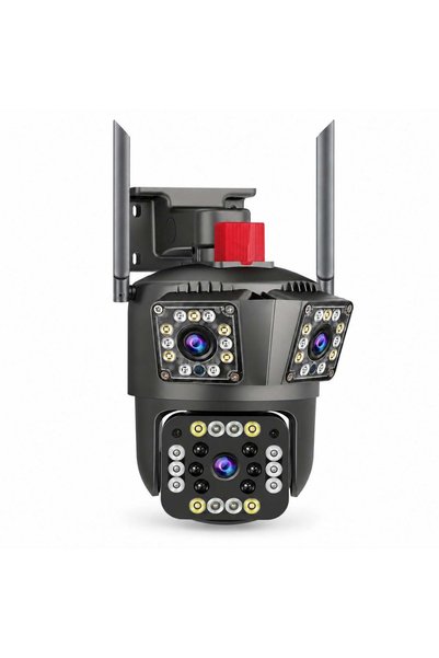 Generic Κάμερα παρακολούθησης Wi-Fi με 3 φακούς, 12MP, 10X ζουμ, ανίχνευση κί...