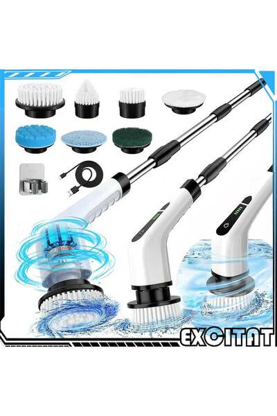 Generic Perie Electrică de Curățat cu 7 Capete Interschimbabile, 2 Viteze, Mâ...
