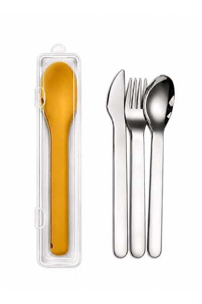 Ammar Space 10 Pcs Stainless Steel Camping Cutlery Set with Plate, Portable P...