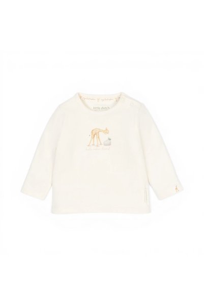 Little Dutch . Βρεφικό Μπλουζάκι μακρυμάνικο Cream – 4-6 μηνών