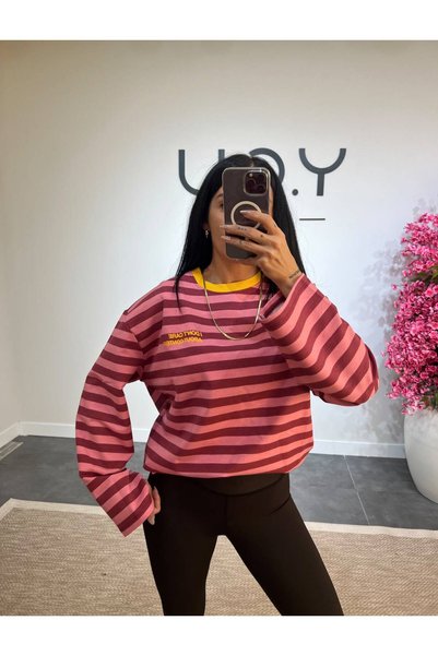 Genel Markalar Çift Renk Basic Sweatshirt