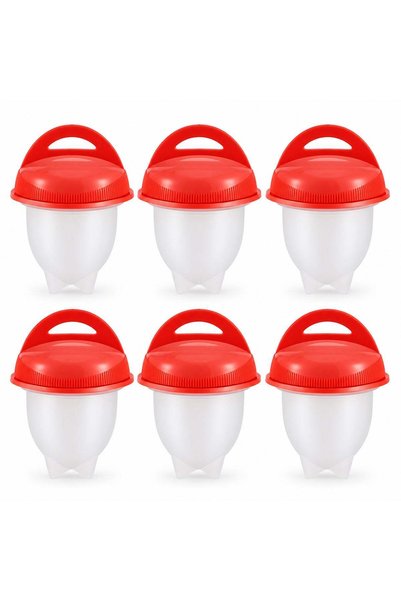 Generic Set of 6 Silicone Egg Boilers – Perfect Poached Eggs, No Peeling