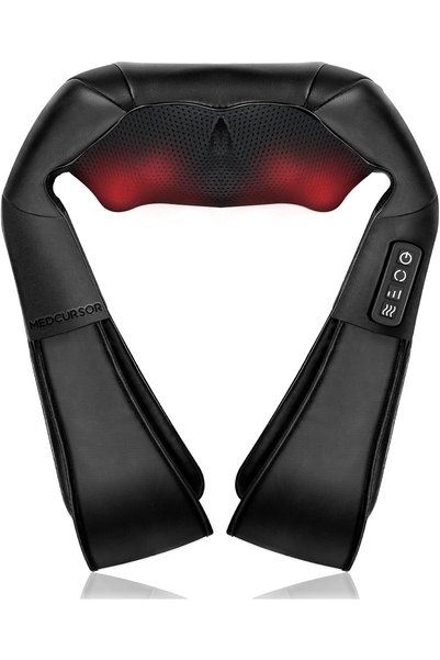 Medcursor Neck Massager, Electric Neck and Back Massager with Heat, Portable ...