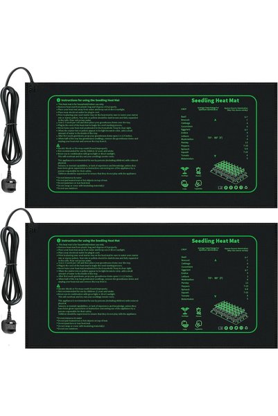 EXCEFORE 2 Pack Seedling Heat Mat, 10 x 20.75 in, Waterproof Heat Mat for See...
