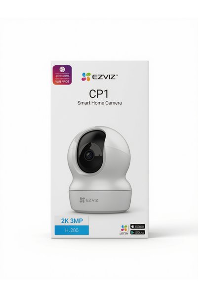 EZVIZ كاميرا مراقبة داخلية CP1، بدقة 3 ميجابكسل، تدعم شبكة الواي فاي، وتدور ب...
