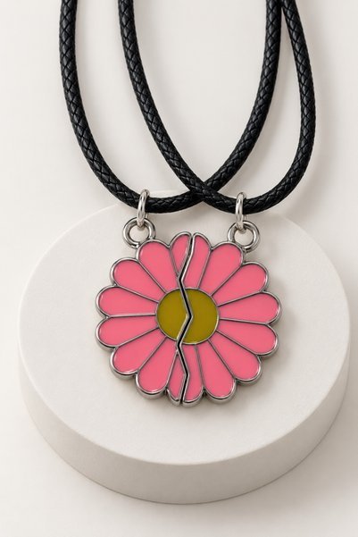MakeWell Best Friends Figurine Pair Necklace – Multicolored Pair Necklace