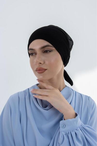 HIJAB VIP قبعة تحت الحجاب شفافة من الخلف - اسود