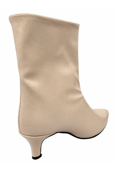 PAPUCUMUN DÜNYASI Women's Patent Leather Pointed-Toe Ankle Boots with Thin, Stiletto Heels