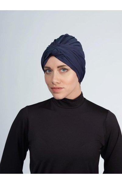 HIJAB VIP توربان سباحة تويست- كحلي