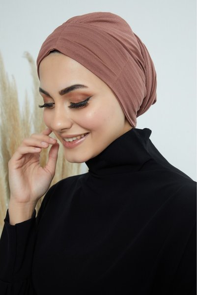 HIJAB VIP توربان لف - بني