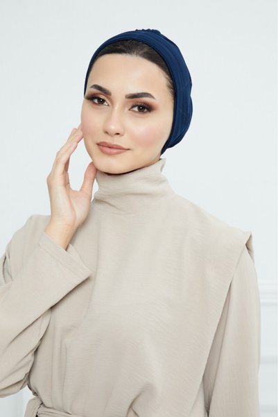 HIJAB VIP Turban Wrap - Navy Blue