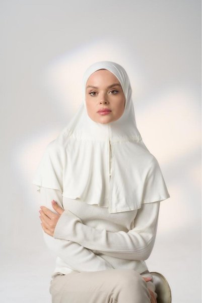 HIJAB VIP حجاب قطني - اوف وايت