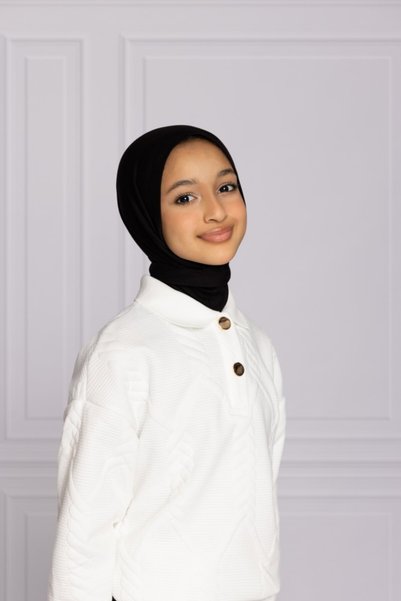 HIJAB VIP Girls' Beaded Veil - Black