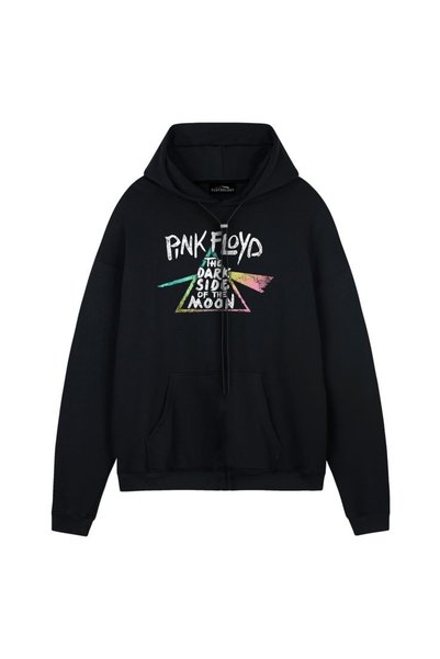 Vordevia Dukserica od brušenog pamuka sa printom Pink Floyd, 3-nitna, oversiz...