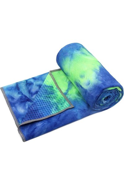 TERRIFI Yoga Mat Towel, Non Slip Hot Yoga Towel with Grip Dots Sweat Absorben...