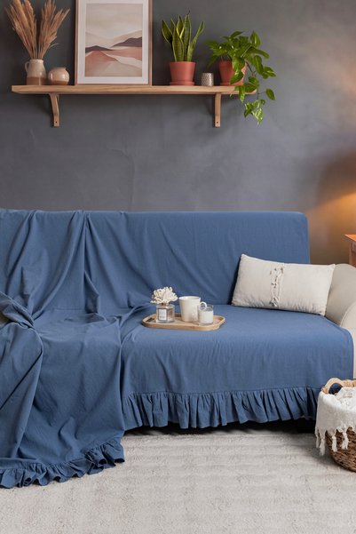 Lux Touch Leylani Ruffled Sofa Cover | Vintage Sofa, Divan, Daybed, and Armch...
