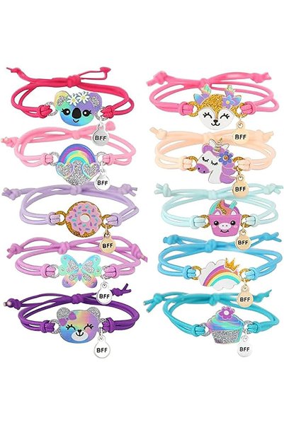 GENERAL 10 PCS Girls' Friendship Bracelets Set, Multicolor Woven Adjustable B...