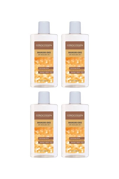GEROCOSSEN 4x PACHET 3 în 1 Apă micelară bio Manuka cu miere organică de Manu...