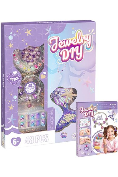 EXCEFORE Jewelry DIY Kit, Kid's Beaded Bracelet Making Set, Mermaid Beaded To...