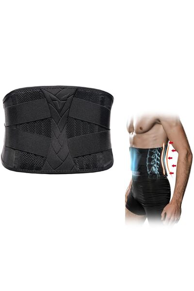 KASTWAVE Stabilizing Lumbar Back Brace Support Belt, Dual Breathable Lower Ba...
