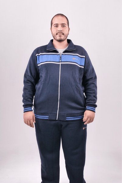 Ramon Miele Plus-Size Men's 2XL–10XL 3-Ply Brushed Inside Corduroy Zipper-Fro...