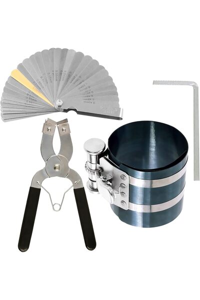 Swpeet 4Pcs 3 Inch Piston Ring Compressor and Adjustable Piston Installation ...