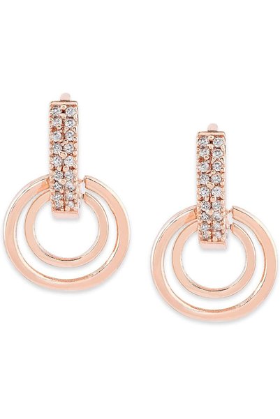 ZAVERI PEARLS Brass Base Metal Cubic Zirconia Contemporary Rings Drop Brass B...