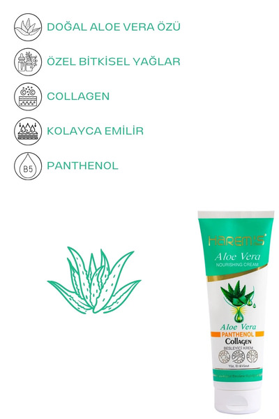 Harem's Ottoman Aloe vera cream for hands, face and body, 250 ml