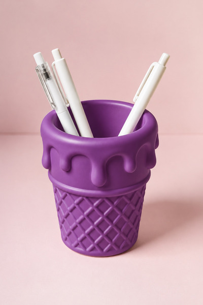 Belupa Ice Cream Cone Design Pen Holder Desktop Organizer Decorative Organizer
