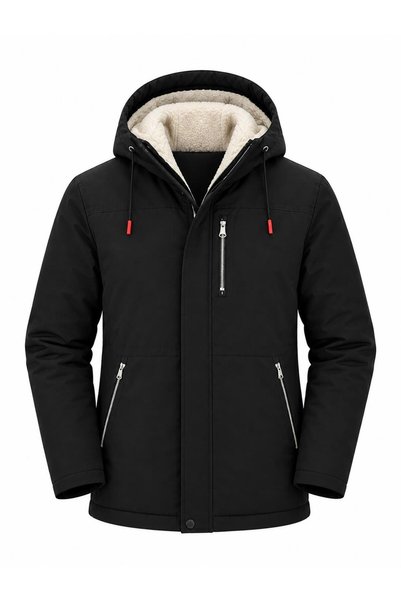 MRD SPORT Men's coat with a fur-trimmed interior