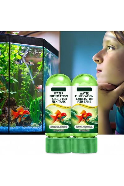 SYOSI Aquarium Water Purification Tablets 2Pcs, Algae Remover & Fish Tank Cle...