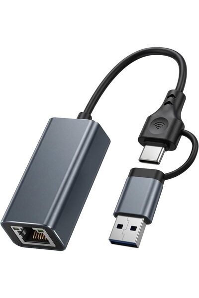 T Tersely محول 2 في 1 من USB 3.0 إلى إيثرنت جيجابت بسرعة 1000 ميجابت في الثان...