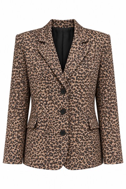 My Blog Jachetă din piele întoarsă de căprioară cu 3 nasturi, model Leopar Va...
